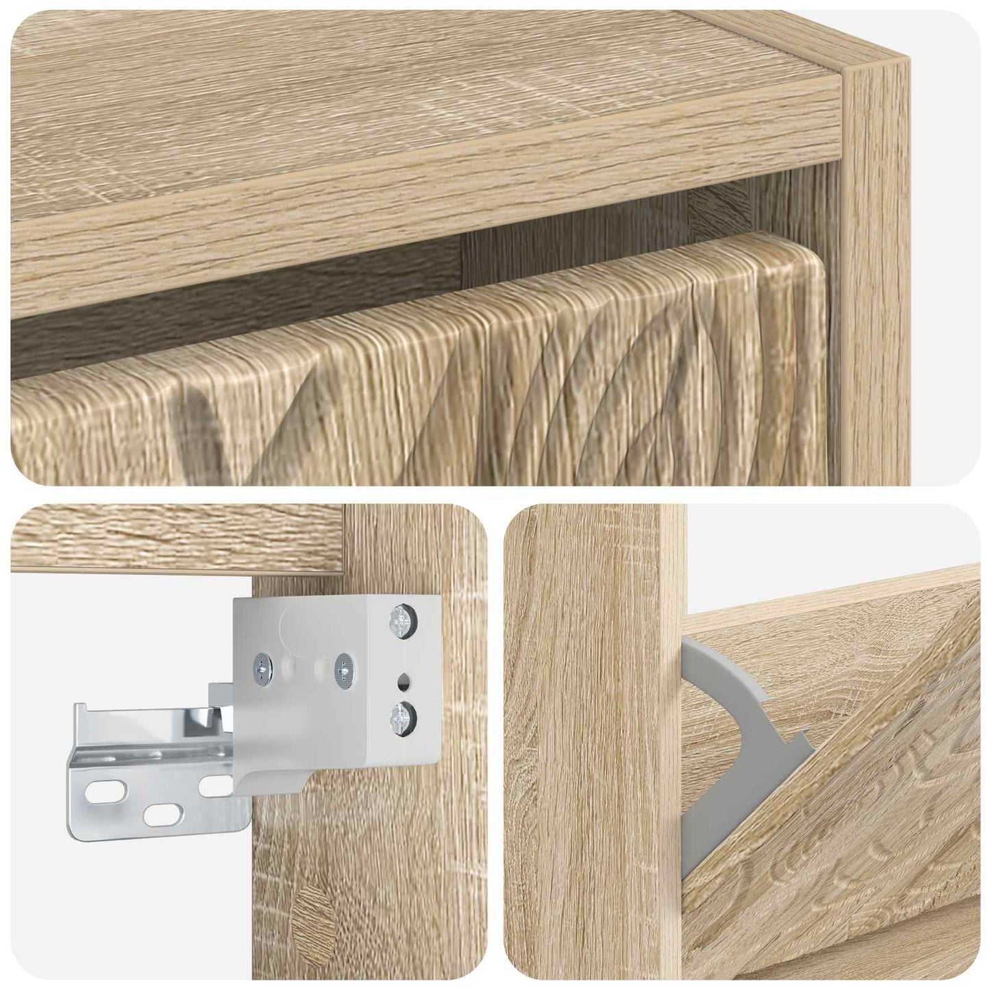 Vægmonteret Skoskab DELFT 71 x 17 x 86 cm Konstrueret træ