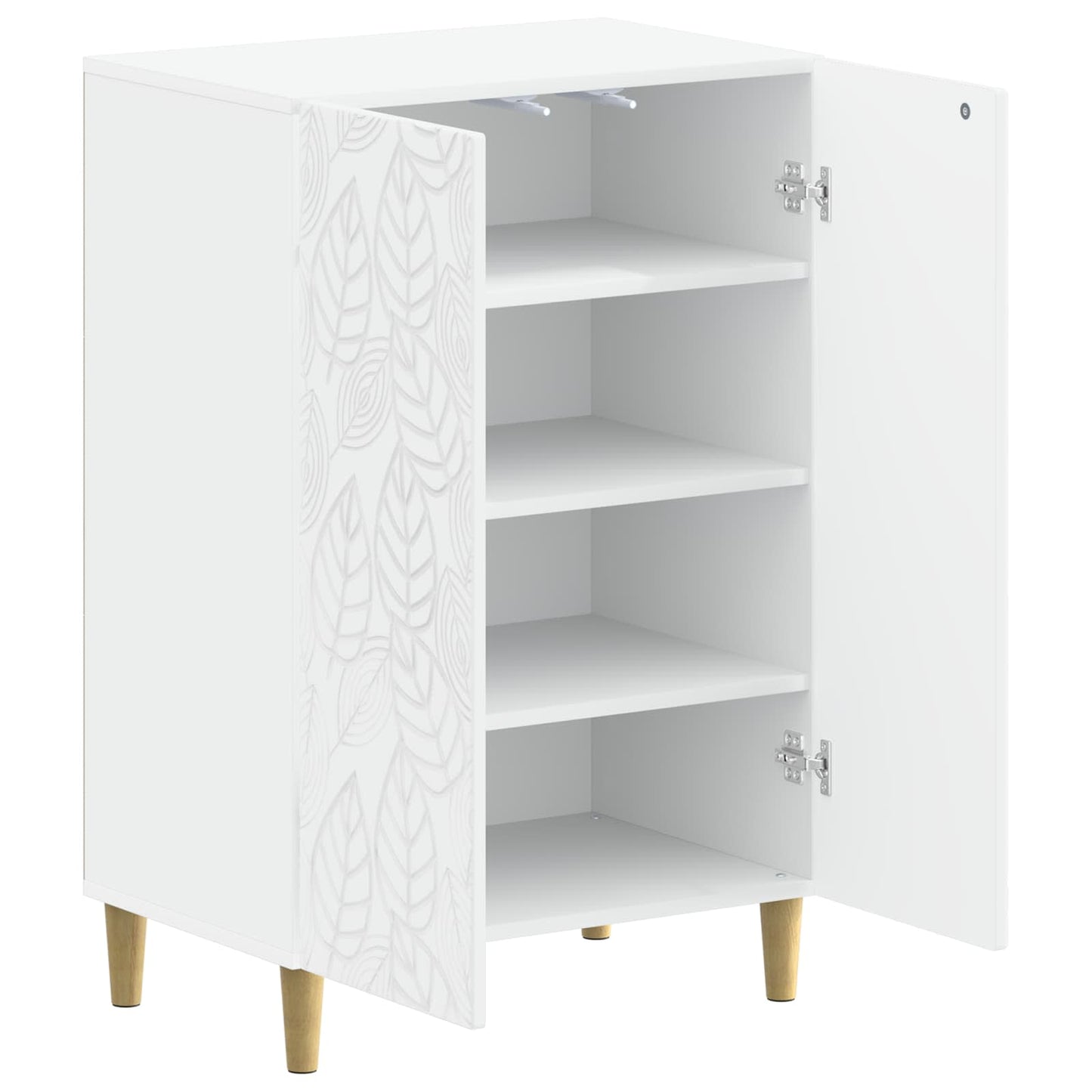 Sko skab DELFT 59,5 x 39,5 x 90 cm Konstrueret træ Hvid