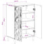 Sko skab DELFT 59,5 x 39,5 x 90 cm Konstrueret træ Hvid