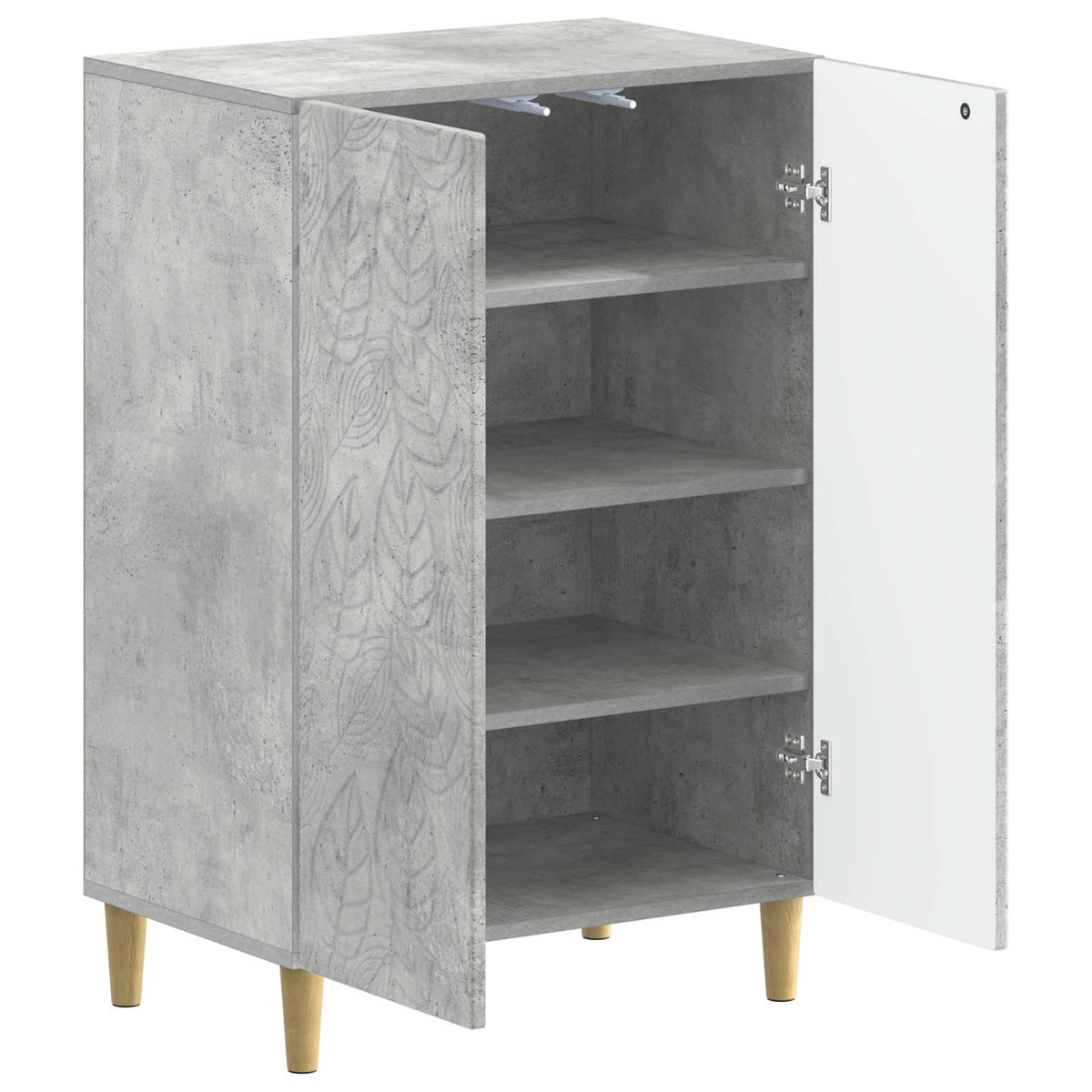 Sko skab DELFT 59,5 x 39,5 x 90 cm Konstrueret træ Betongrå