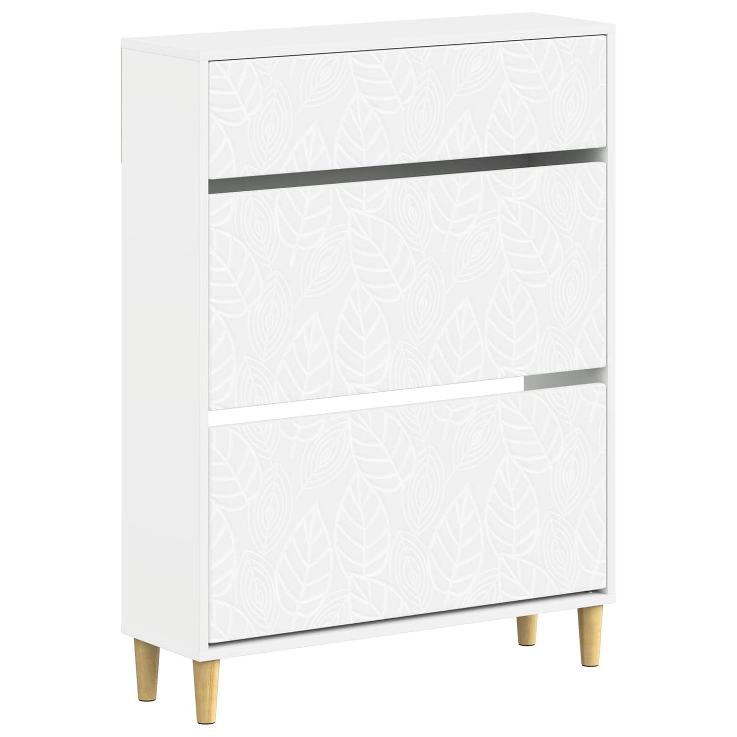 Sko skab DELFT 78 x 24 x 103 cm Konstrueret træ Hvid