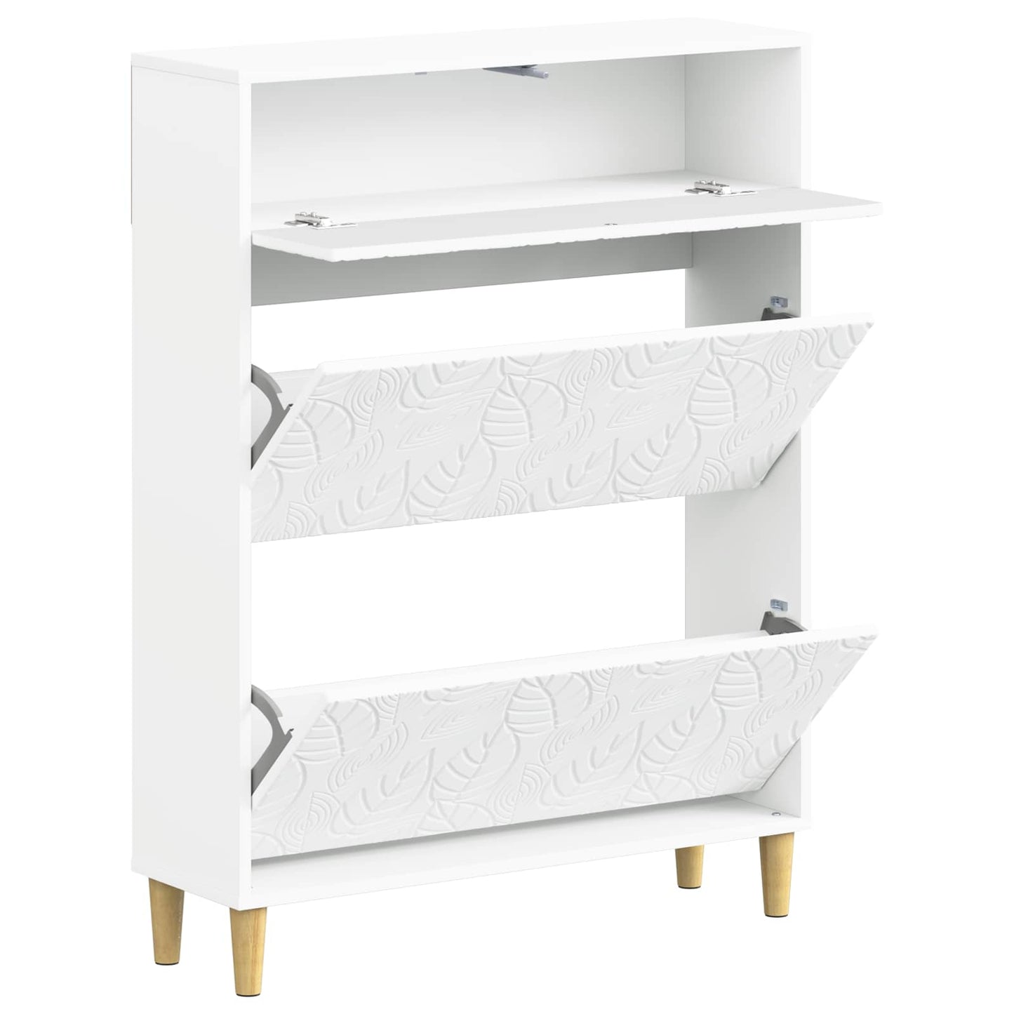 Sko skab DELFT 78 x 24 x 103 cm Konstrueret træ Hvid