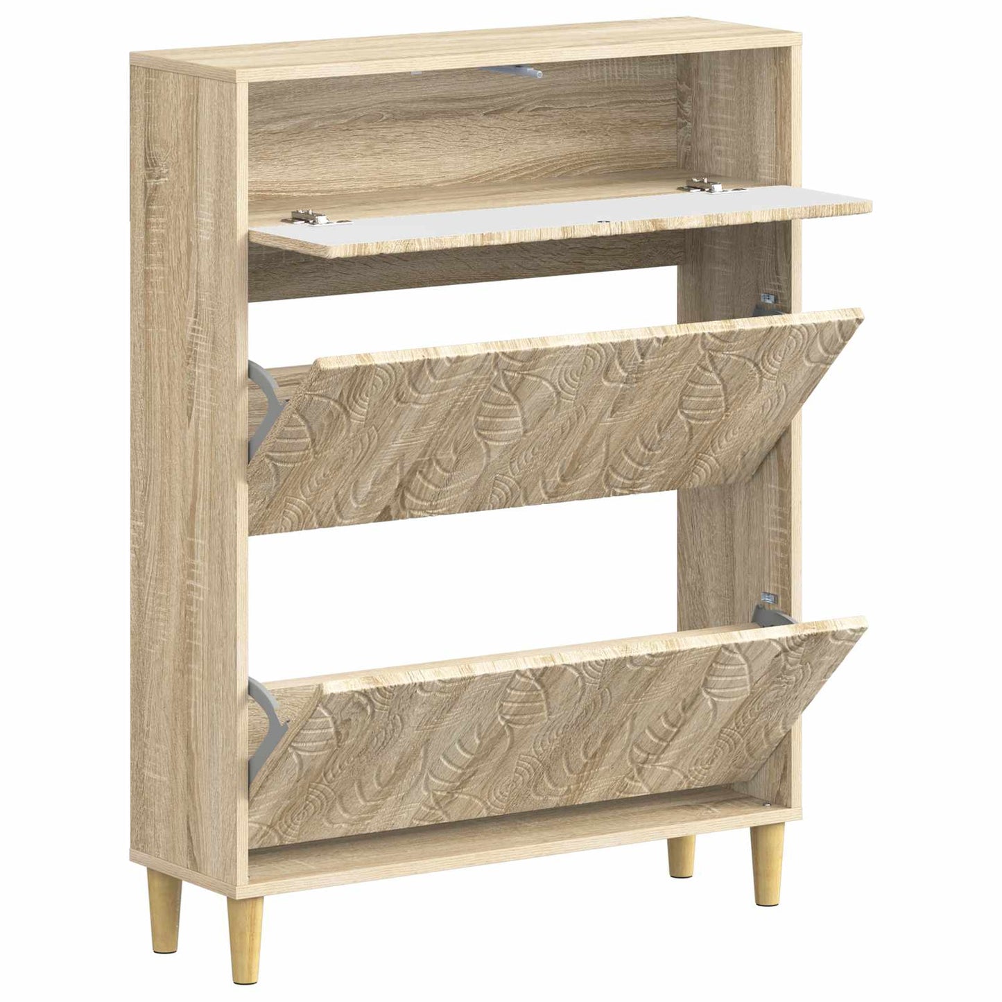 Sko skab DELFT 78 x 24 x 103 cm Konstrueret træ Sonoma-eg