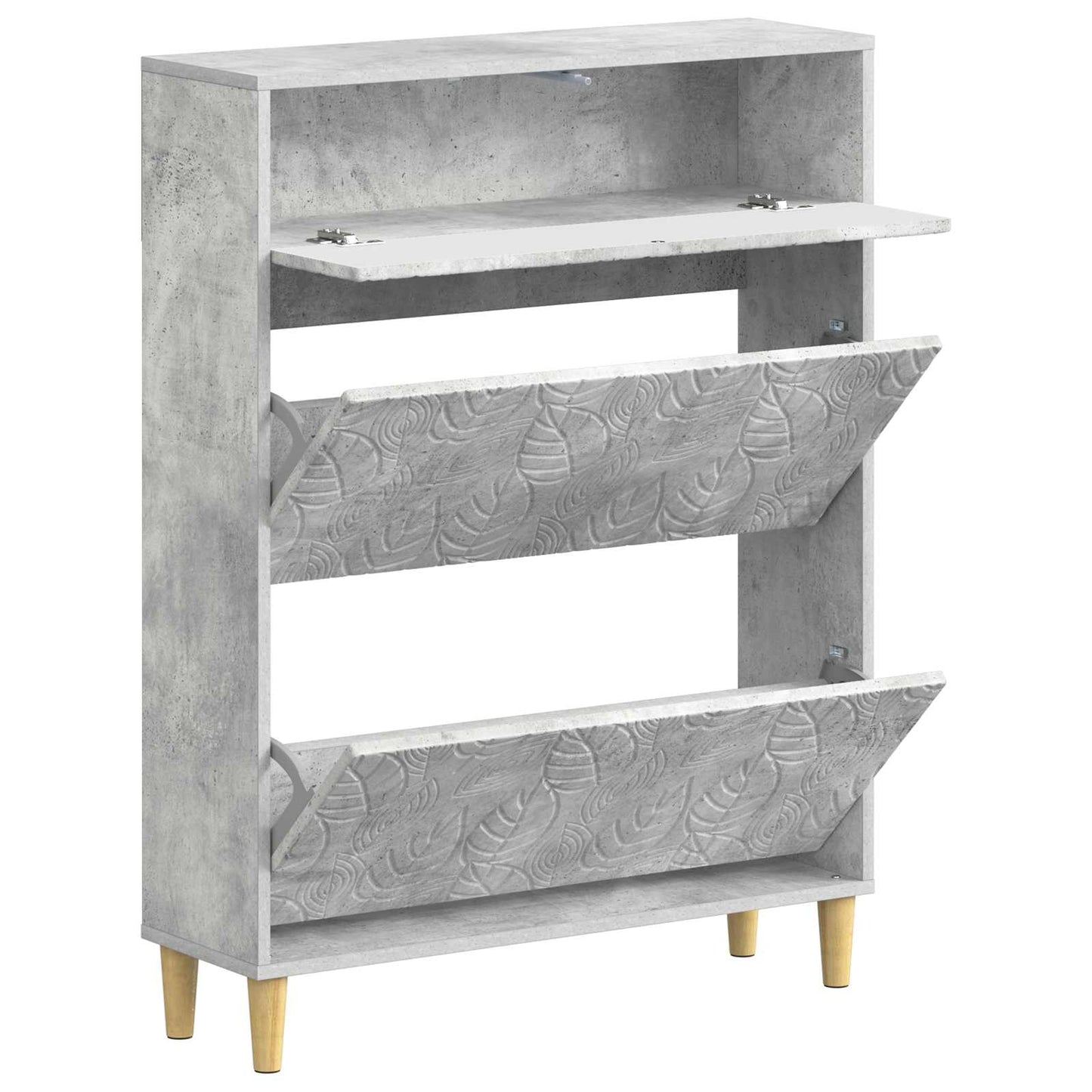 Sko skab DELFT 78 x 24 x 103 cm Konstrueret træ Betongrå