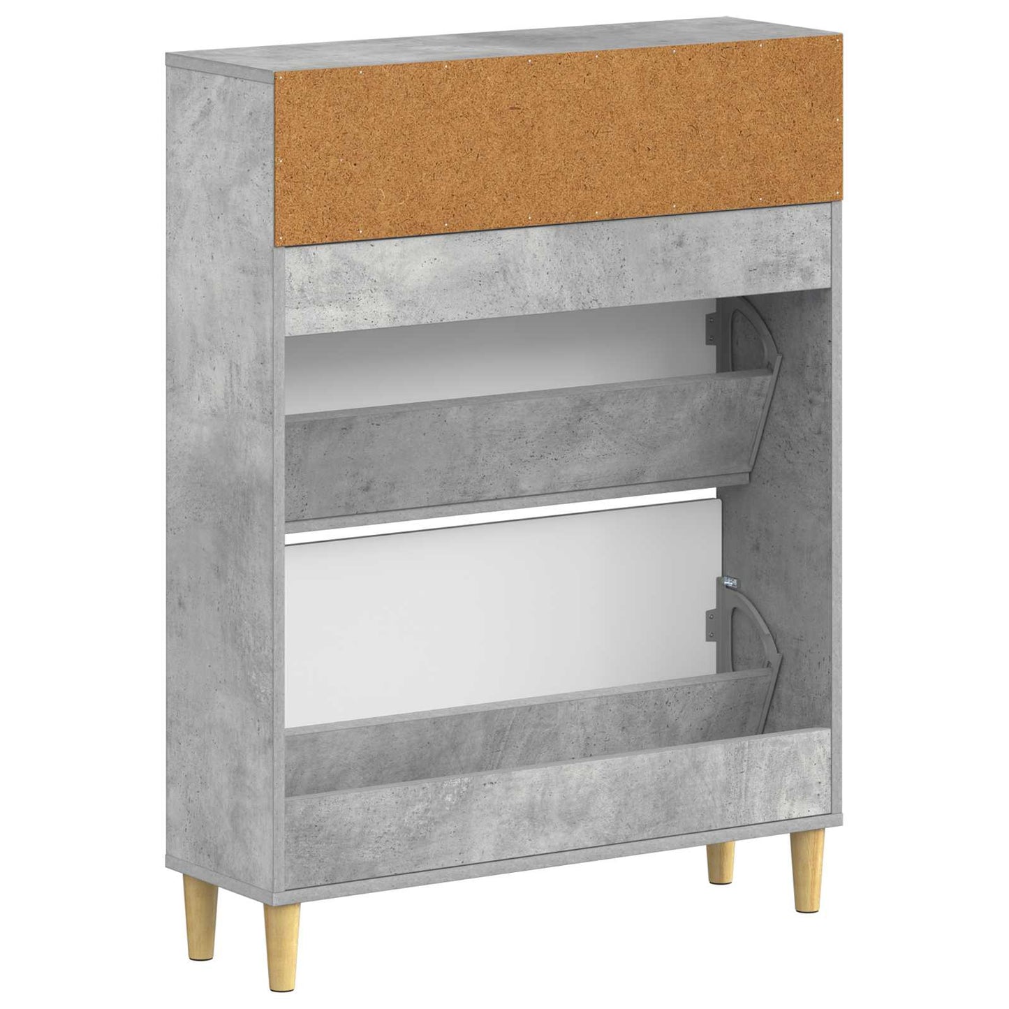 Sko skab DELFT 78 x 24 x 103 cm Konstrueret træ Betongrå