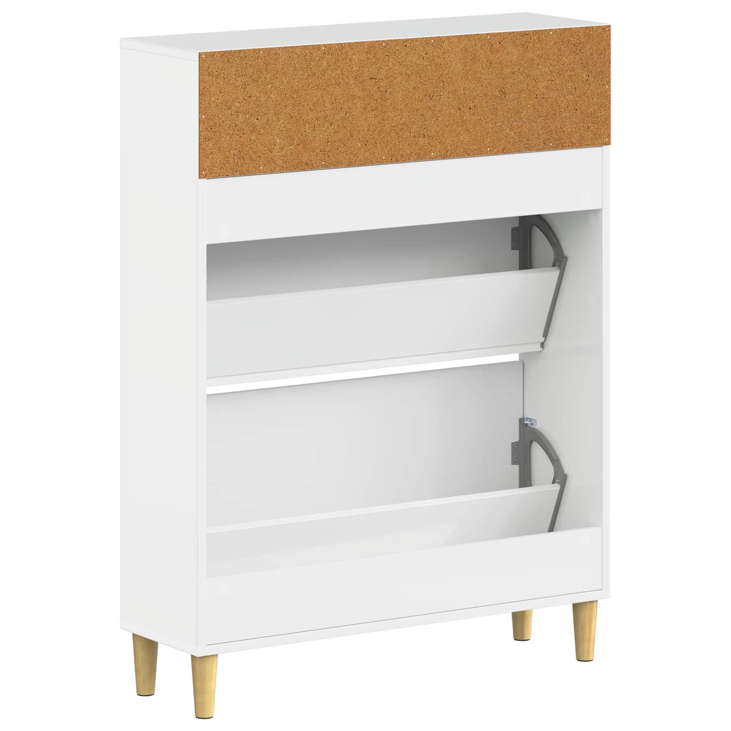 Sko skab DELFT 78 x 24 x 103 cm Konstrueret træ Hvid højglans