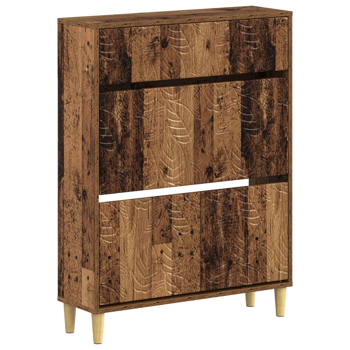 Sko skab DELFT 78 x 24 x 103 cm Konstrueret træ Gammelt træ