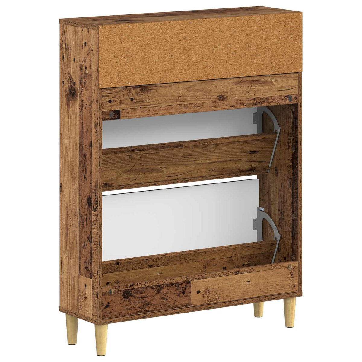Sko skab DELFT 78 x 24 x 103 cm Konstrueret træ Gammelt træ