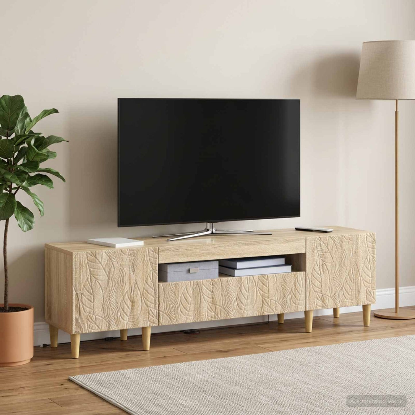 LED TV-skab Sonoma-eg Konstrueret træ