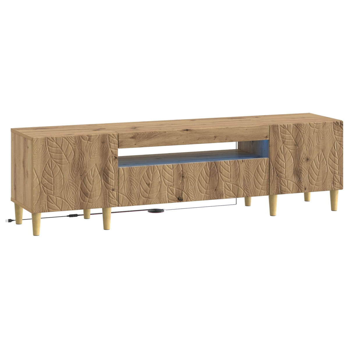 LED TV-skab Artisan-eg Konstrueret træ