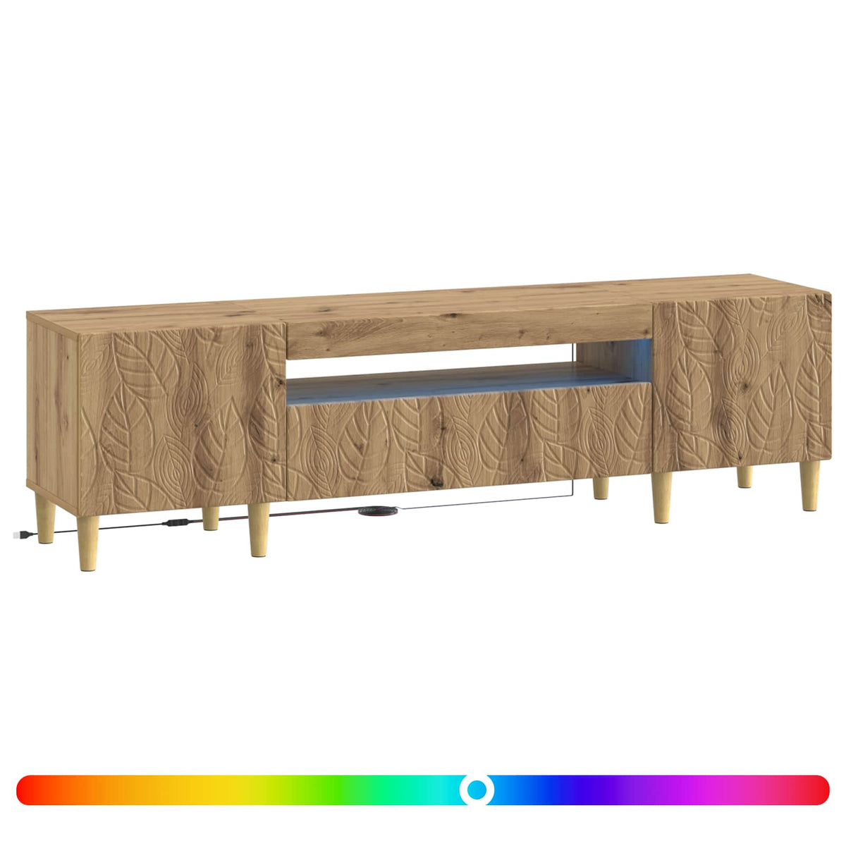 LED TV-skab Artisan-eg Konstrueret træ