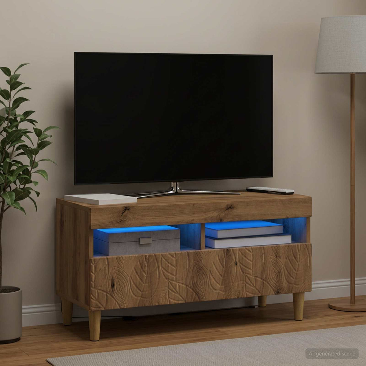 LED TV-skab Artisan-eg Konstrueret træ