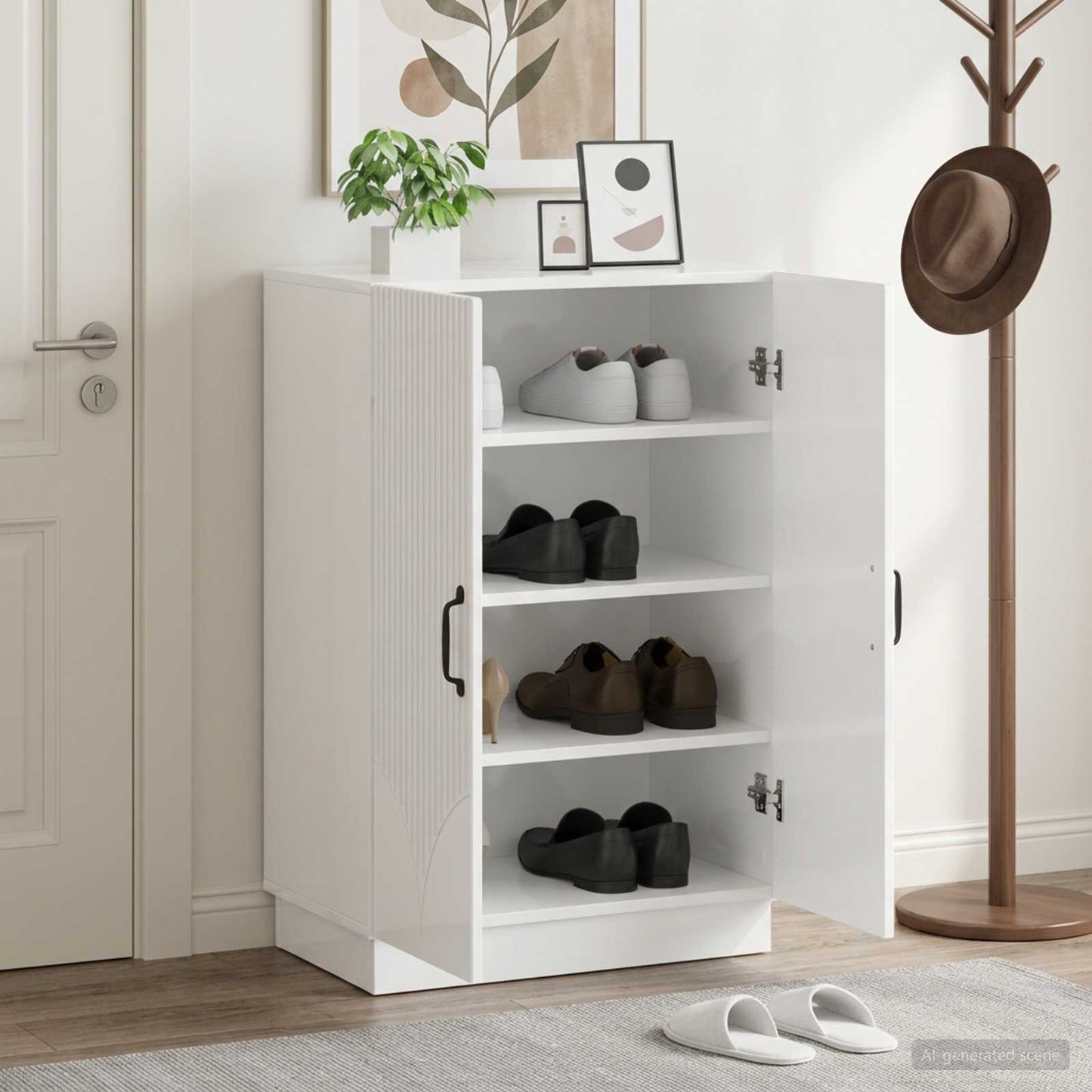 Sko skab HOORN 59,5 x 39,5 x 87 cm Konstrueret træ