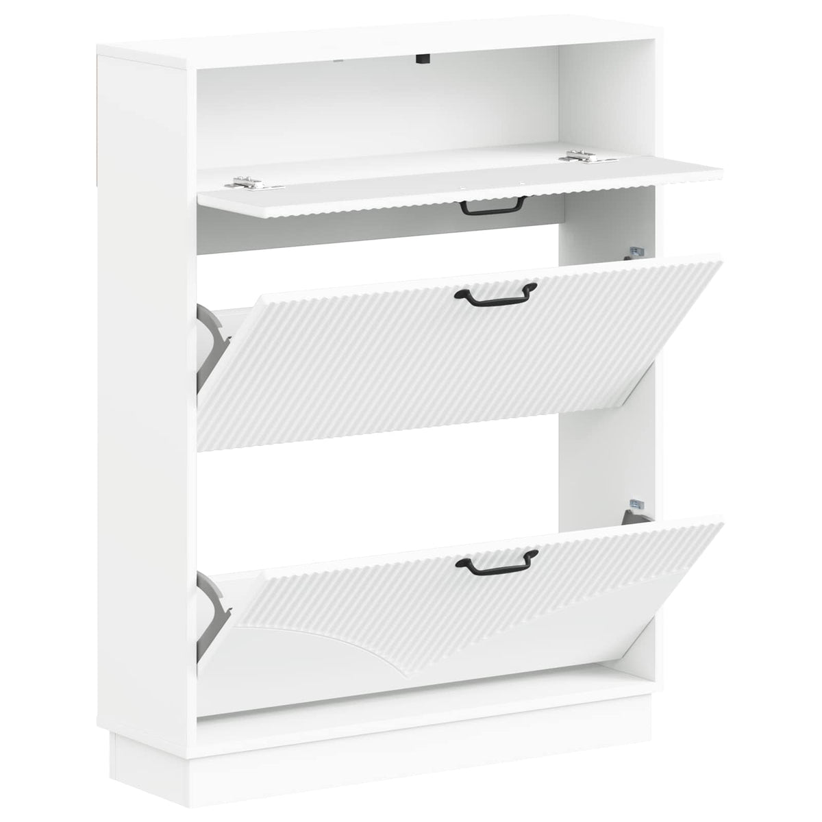 Sko skab HOORN 78 x 24 x 100 cm Konstrueret træ Hvid