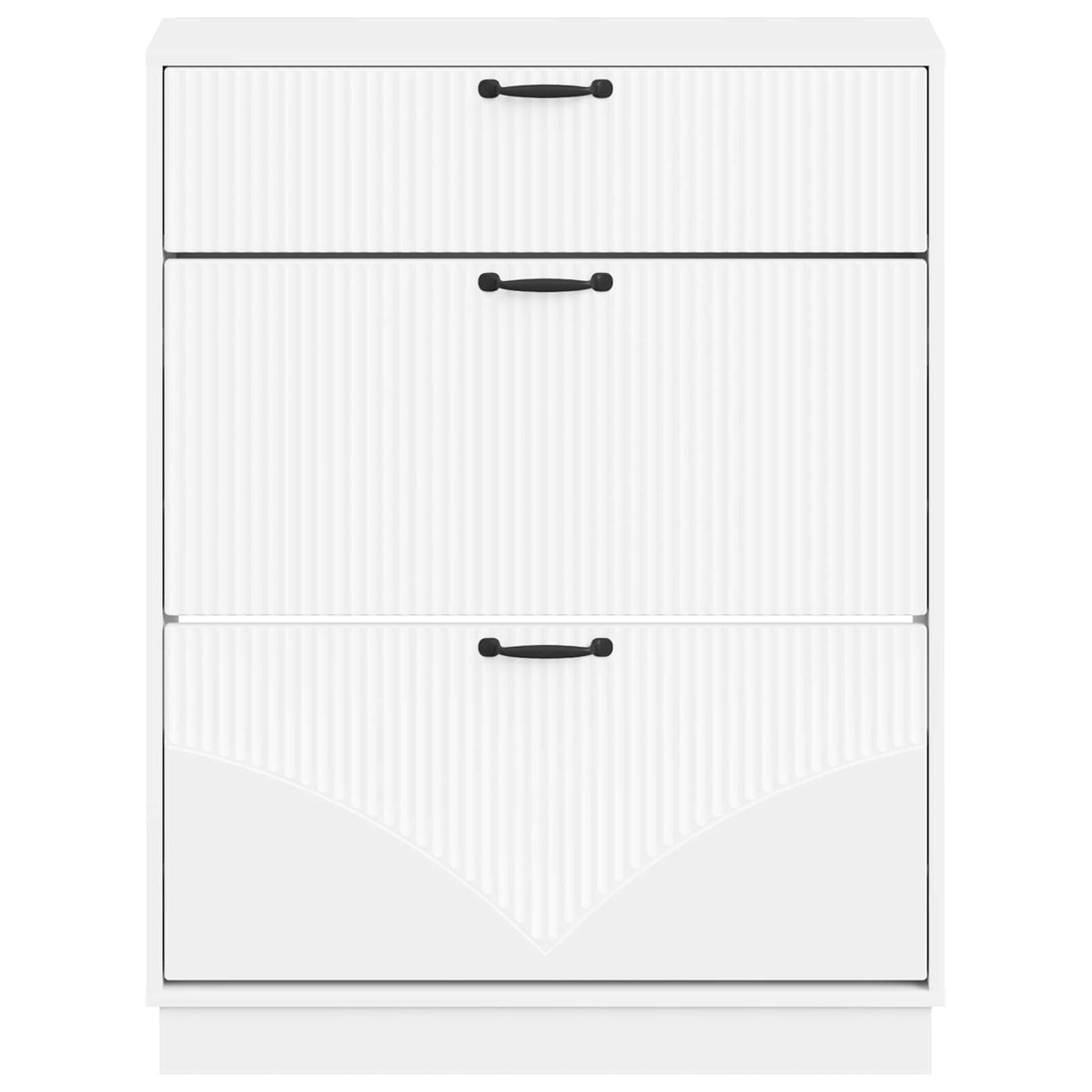 Sko skab HOORN 78 x 24 x 100 cm Konstrueret træ Hvid