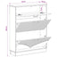Sko skab HOORN 78 x 24 x 100 cm Konstrueret træ Hvid