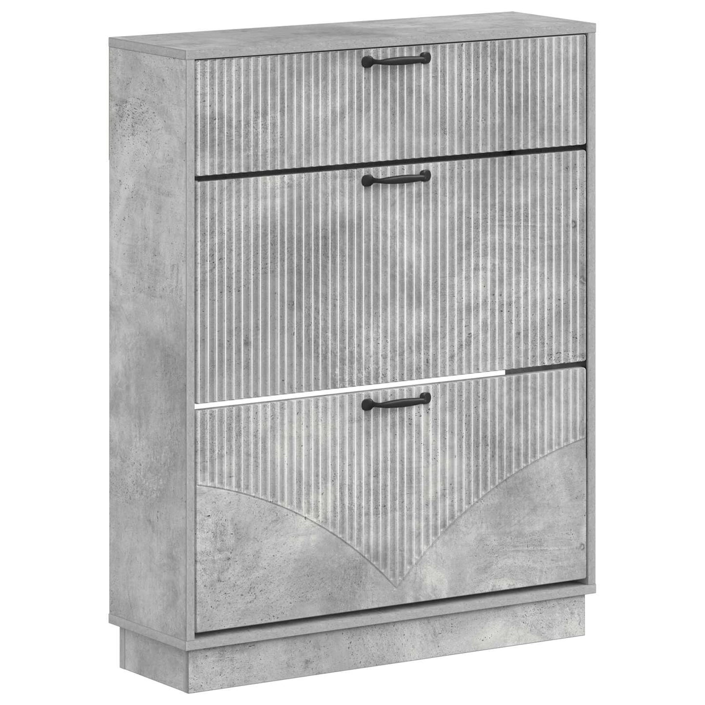 Sko skab HOORN 78 x 24 x 100 cm Konstrueret træ Betongrå