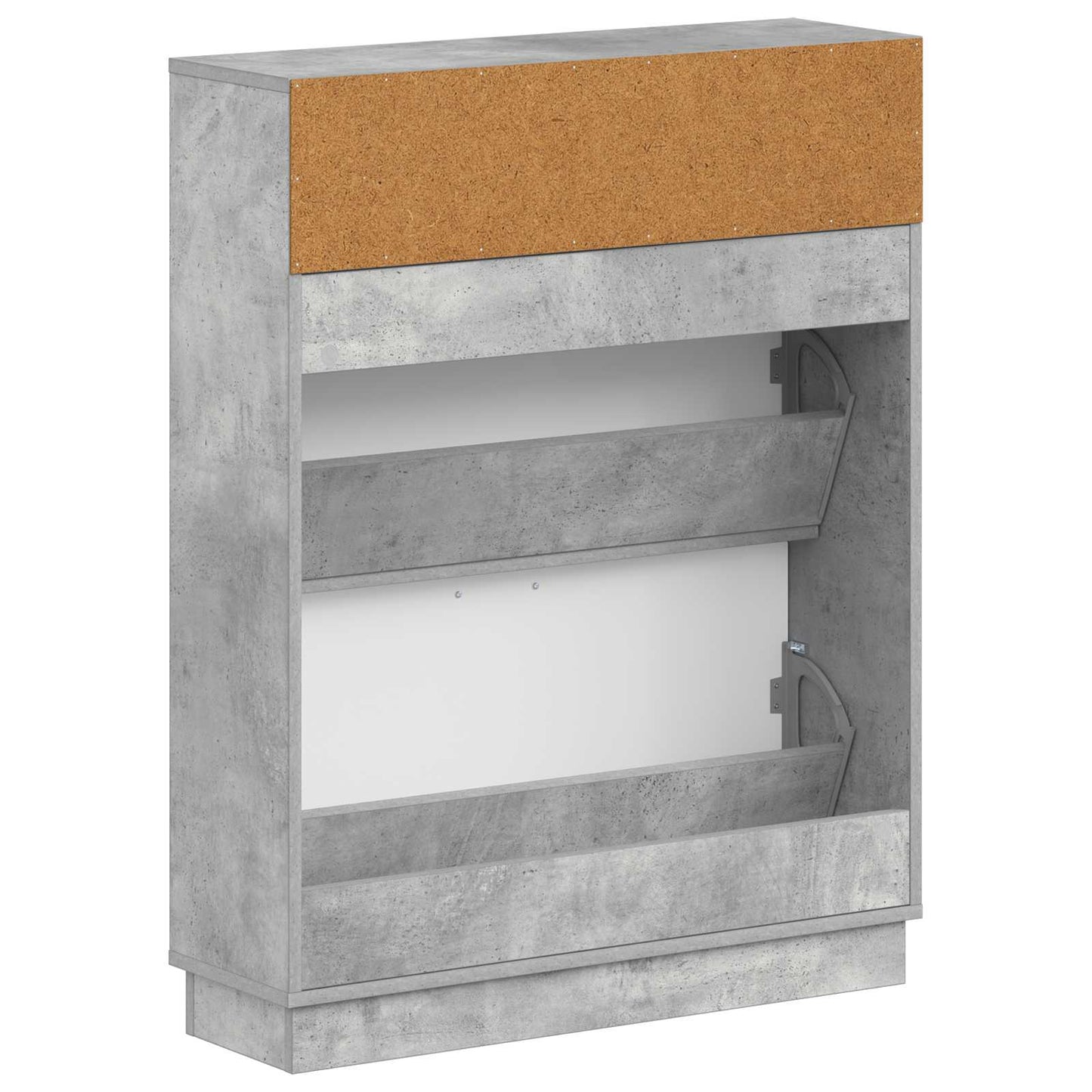 Sko skab HOORN 78 x 24 x 100 cm Konstrueret træ Betongrå