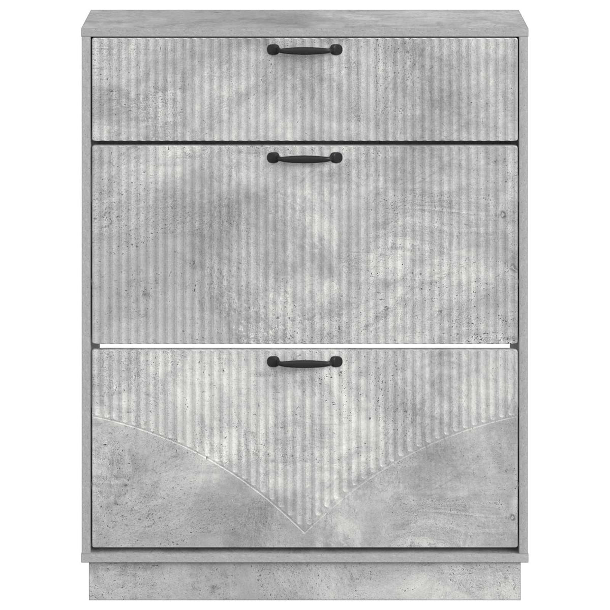 Sko skab HOORN 78 x 24 x 100 cm Konstrueret træ Betongrå