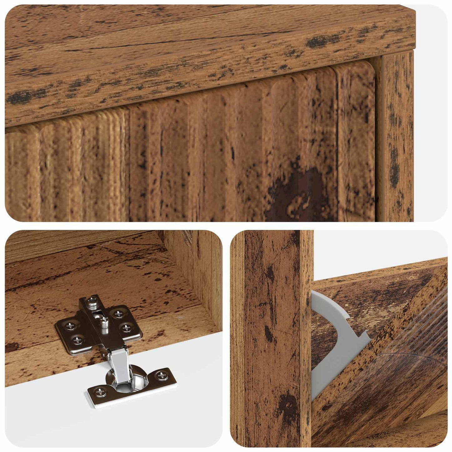 Sko skab HOORN 78 x 24 x 100 cm Konstrueret træ Gammelt træ