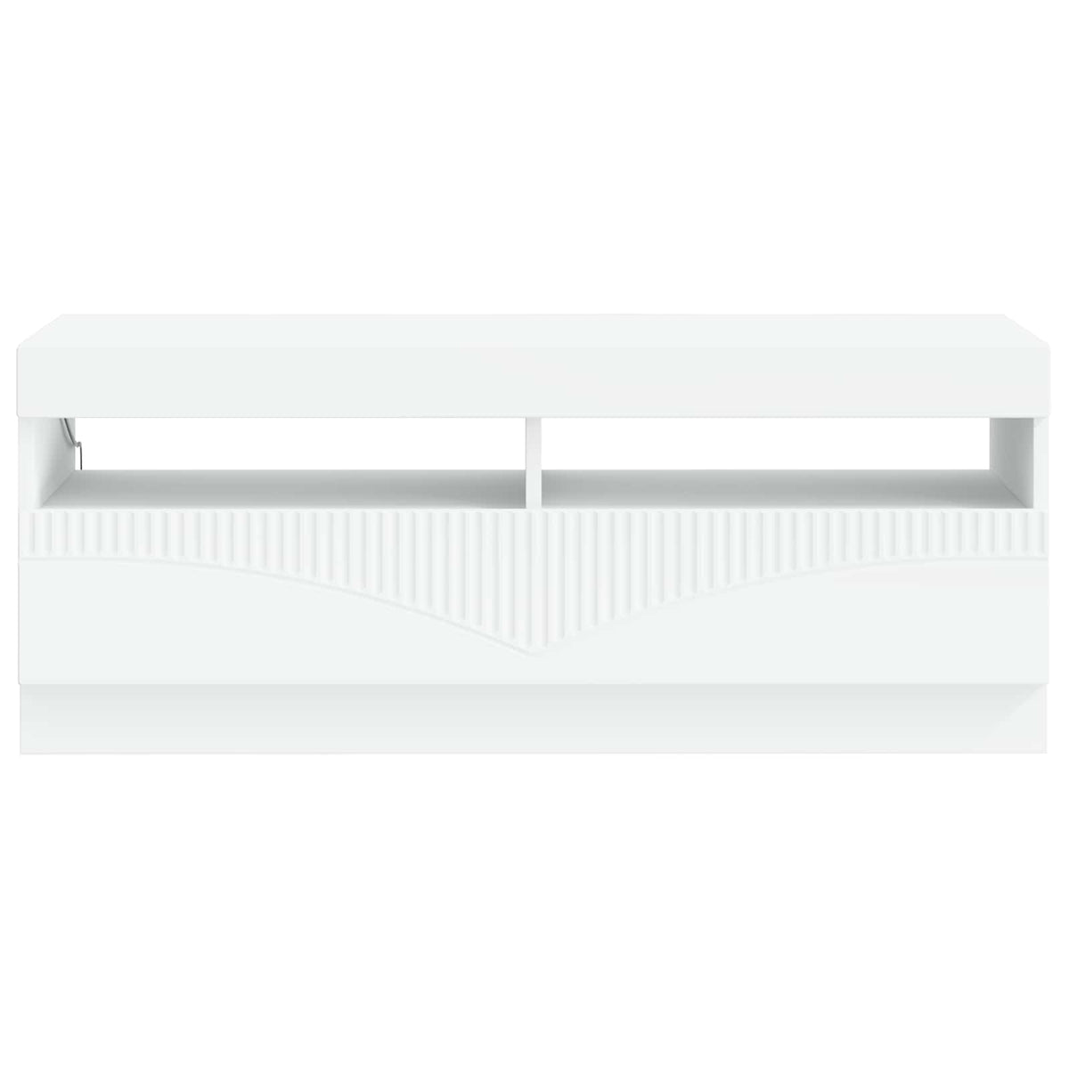 LED TV-skab Hvid Konstrueret træ