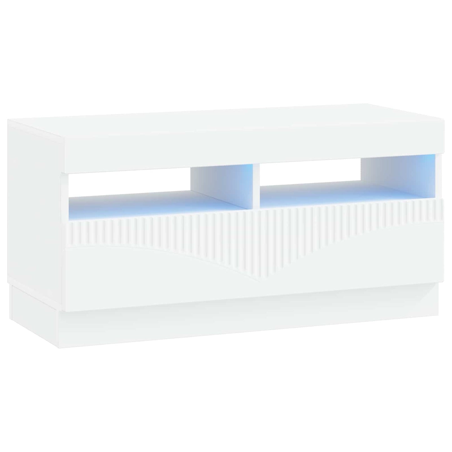 LED TV-skab Hvid Konstrueret træ