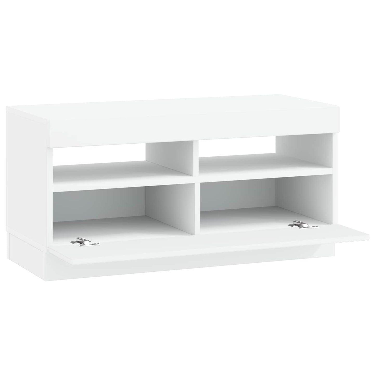 LED TV-skab Hvid Konstrueret træ