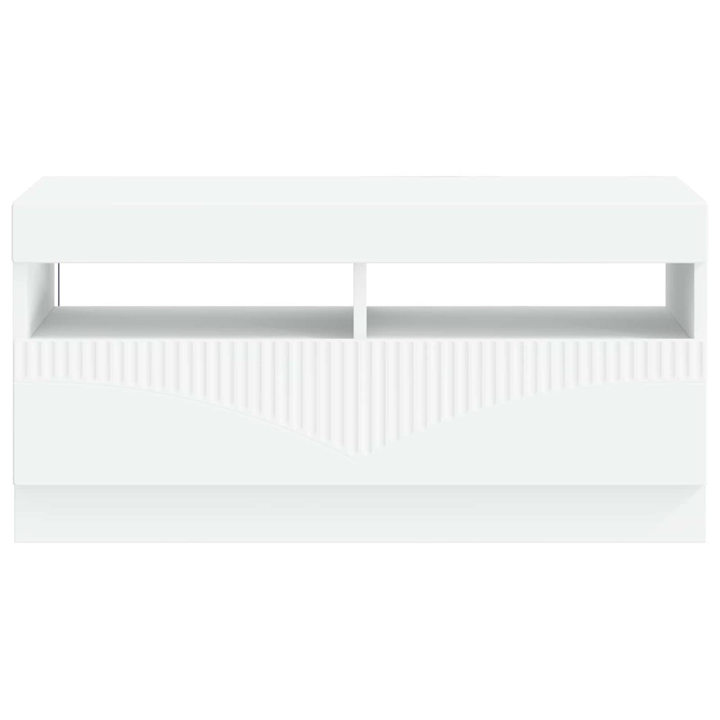 LED TV-skab Hvid Konstrueret træ