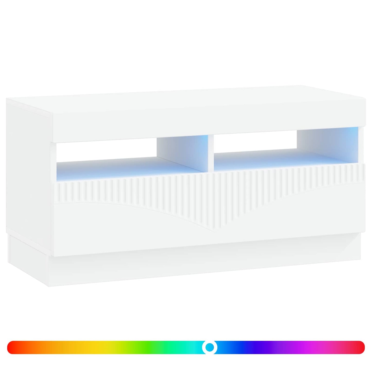 LED TV-skab Hvid Konstrueret træ
