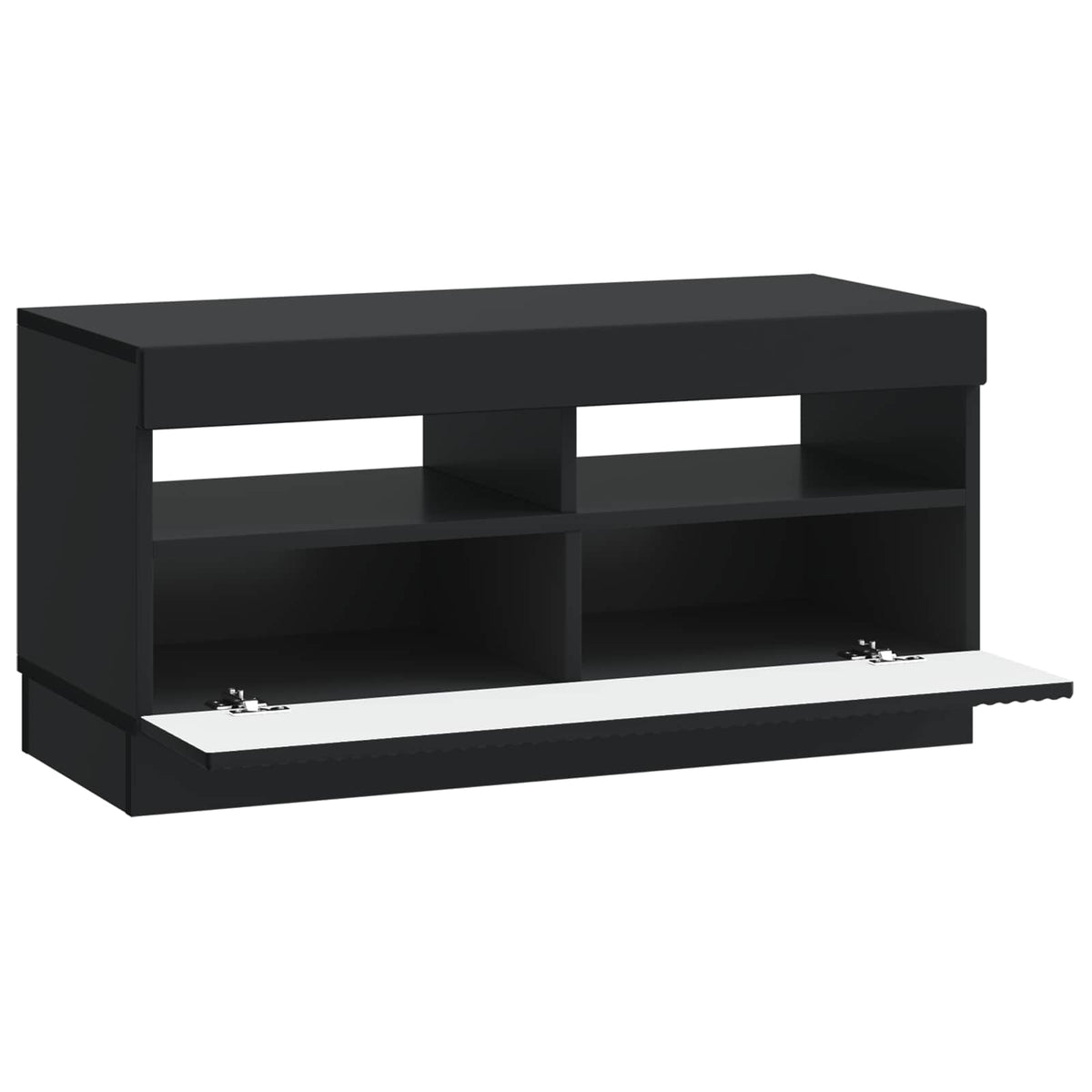 LED TV-skab Sort Konstrueret træ