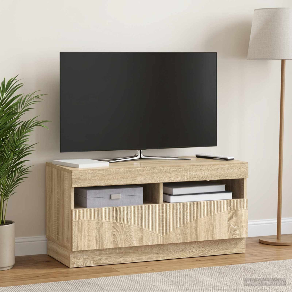 LED TV-skab Sonoma-eg Konstrueret træ