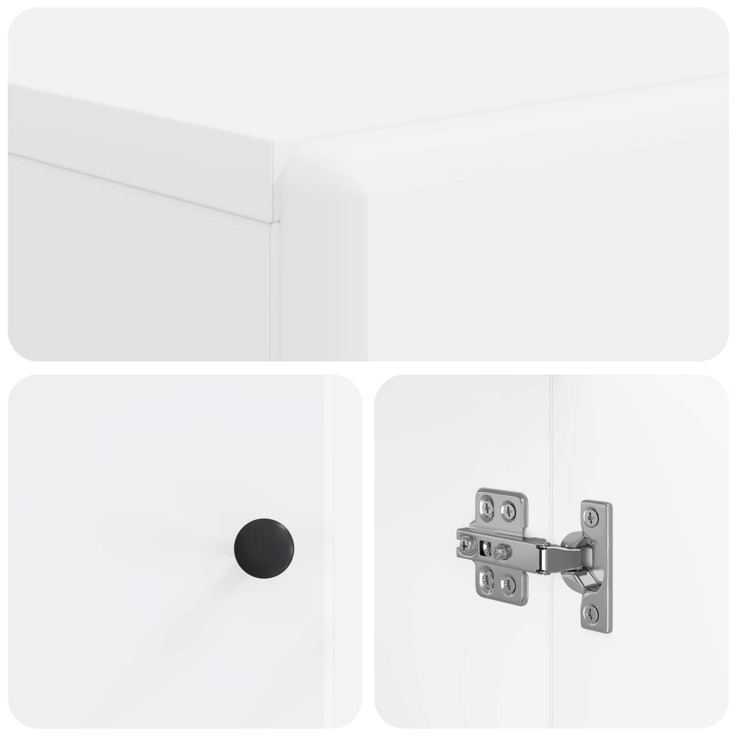 Sko skab BREDA 59,5 x 39,5 x 90 cm Konstrueret træ Hvid