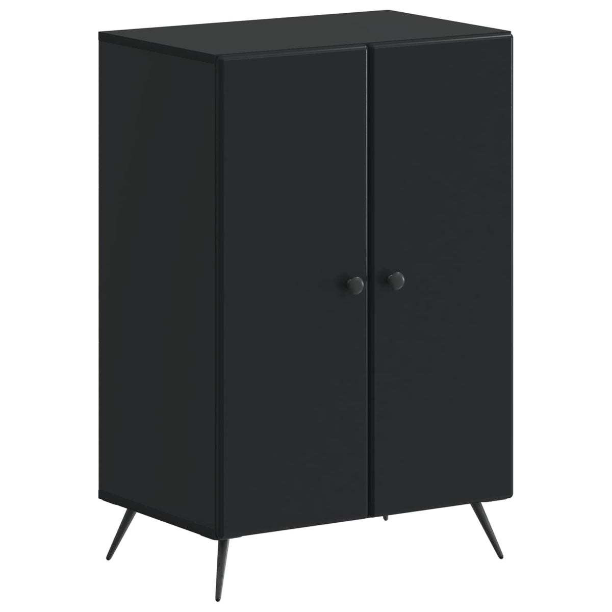 Sko skab BREDA 59,5 x 39,5 x 90 cm Konstrueret træ Sort