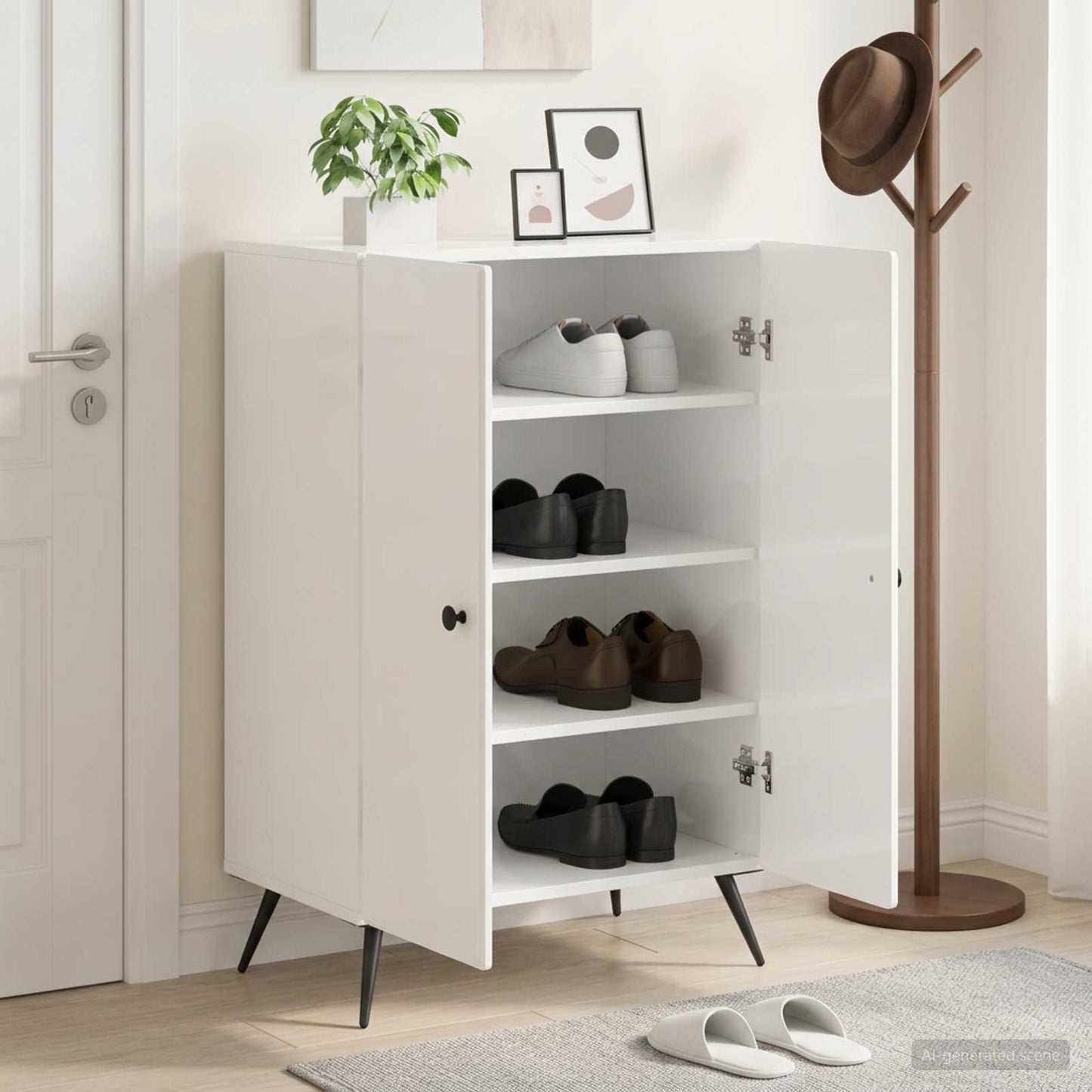 Sko skab BREDA 59,5 x 39,5 x 90 cm Konstrueret træ