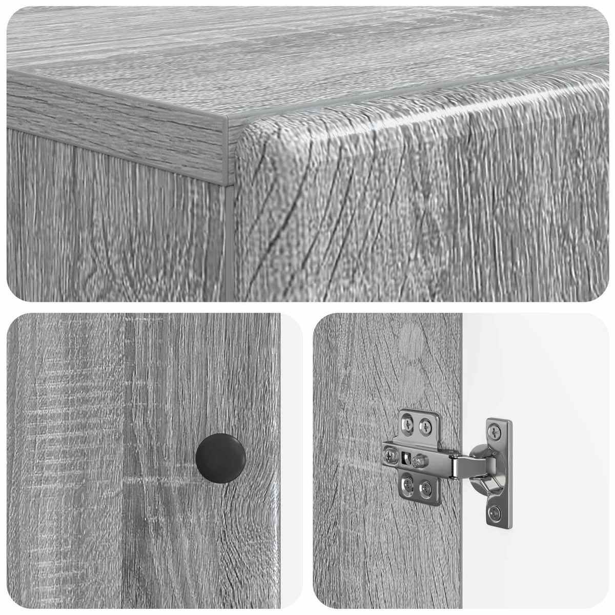 Sko skab BREDA 59,5 x 39,5 x 90 cm Konstrueret træ Grå Sonoma