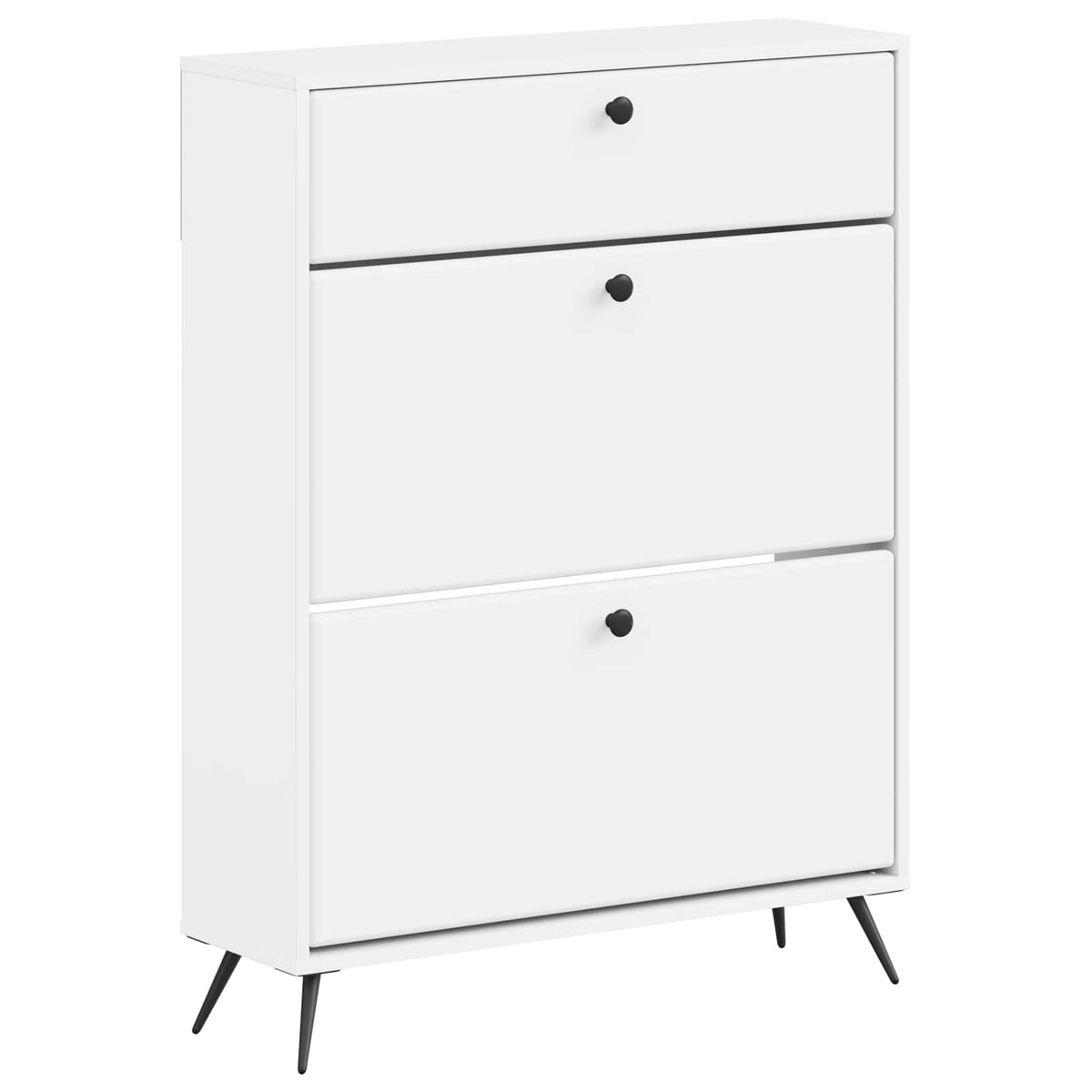 Sko skab BREDA 78 x 24 x 103 cm Konstrueret træ Hvid