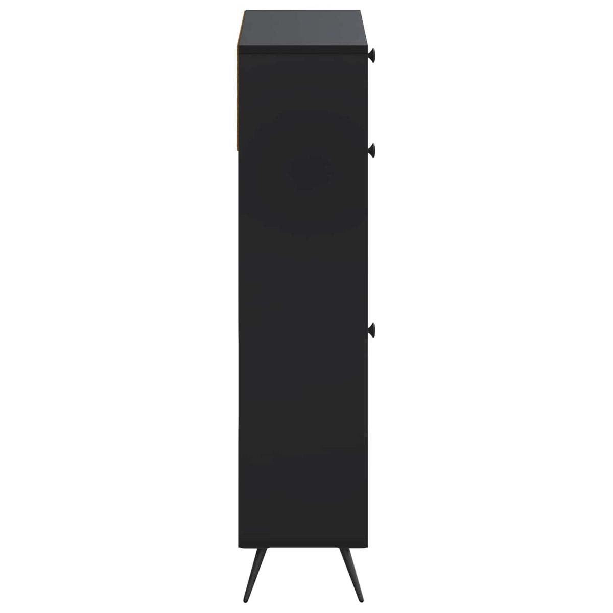 Sko skab BREDA 78 x 24 x 103 cm Konstrueret træ Sort
