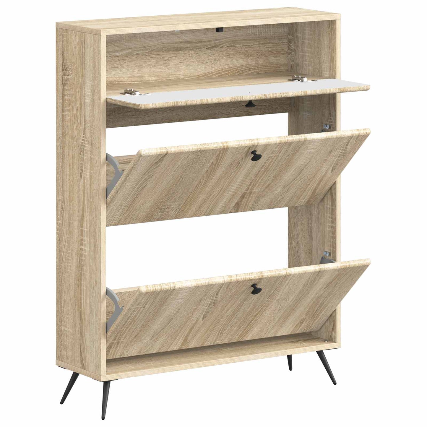 Sko skab BREDA 78 x 24 x 103 cm Konstrueret træ Sonoma-eg