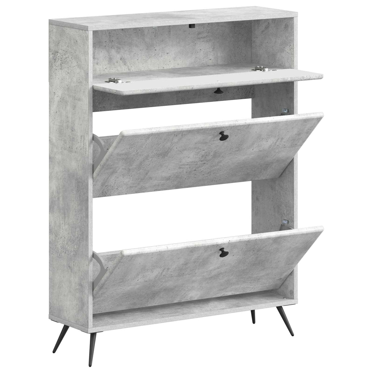 Sko skab BREDA 78 x 24 x 103 cm Konstrueret træ Betongrå
