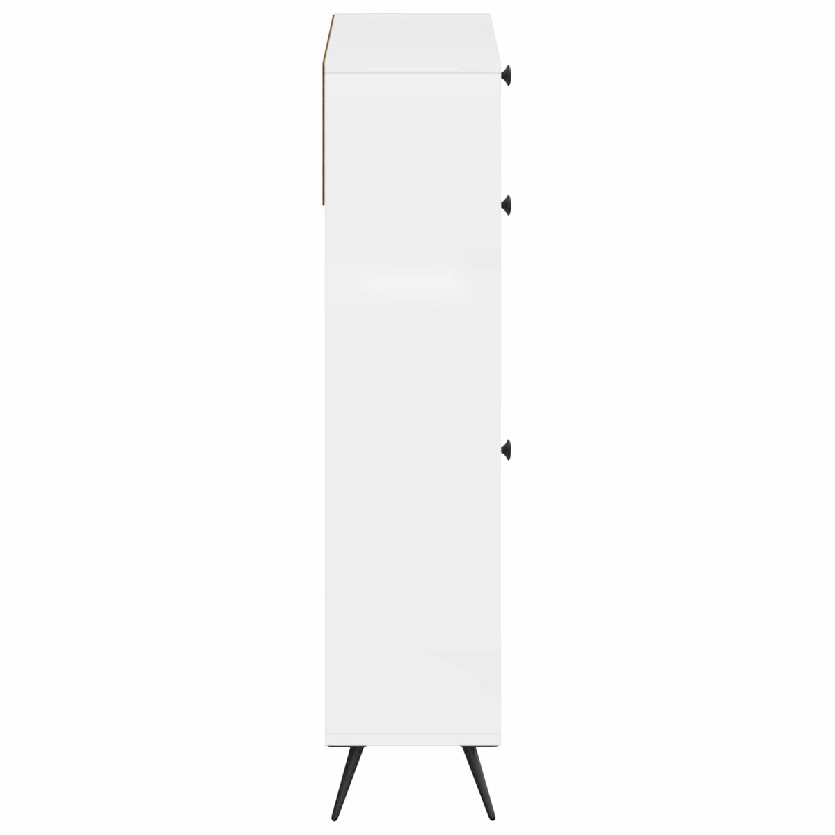 Sko skab BREDA 78 x 24 x 103 cm Konstrueret træ Hvid højglans