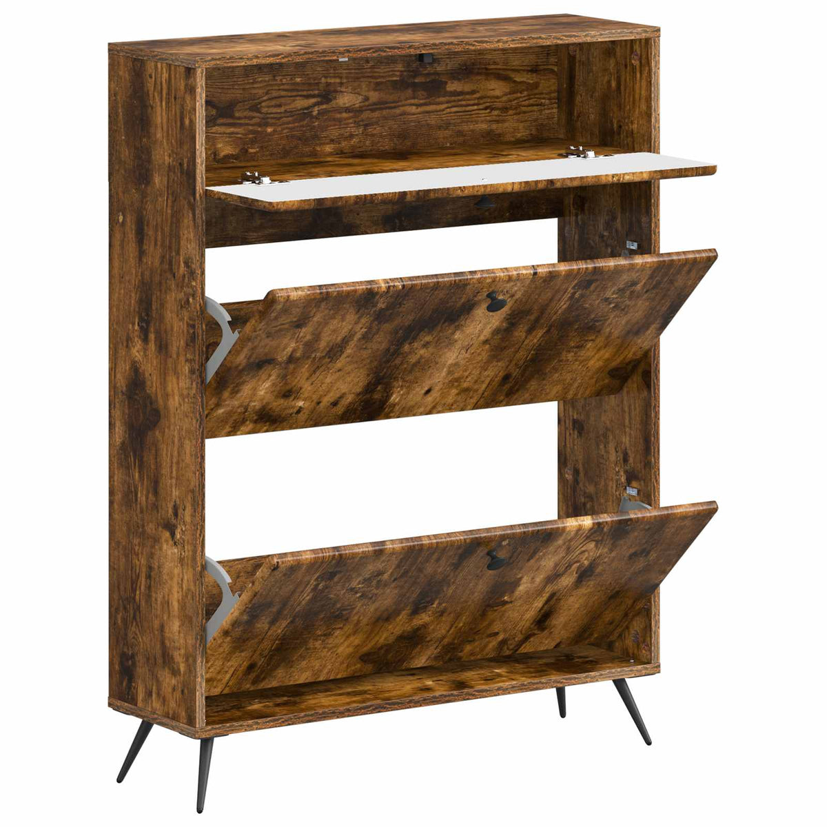 Sko skab BREDA 78 x 24 x 103 cm Konstrueret træ Røget eg
