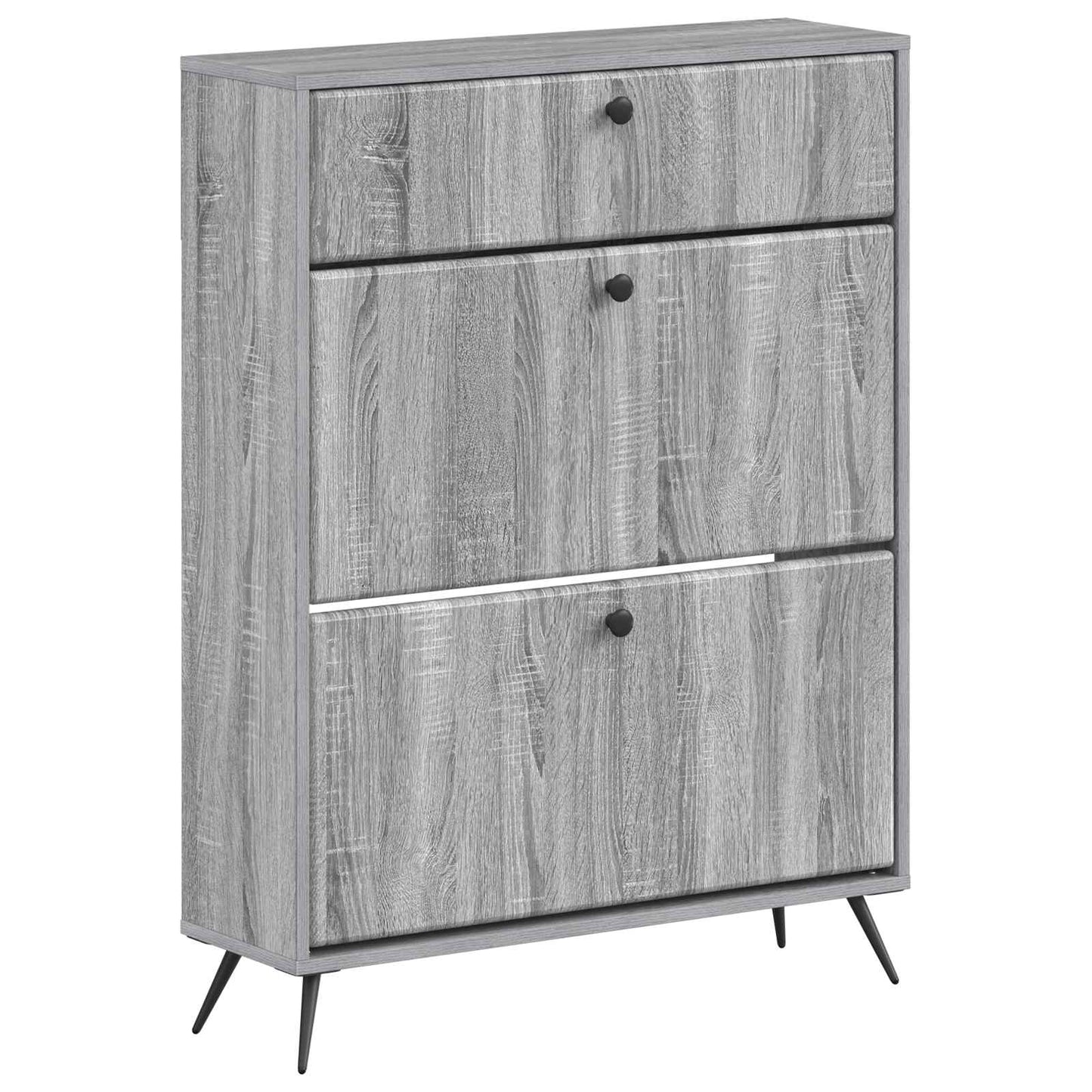 Sko skab BREDA 78 x 24 x 103 cm Konstrueret træ Grå Sonoma