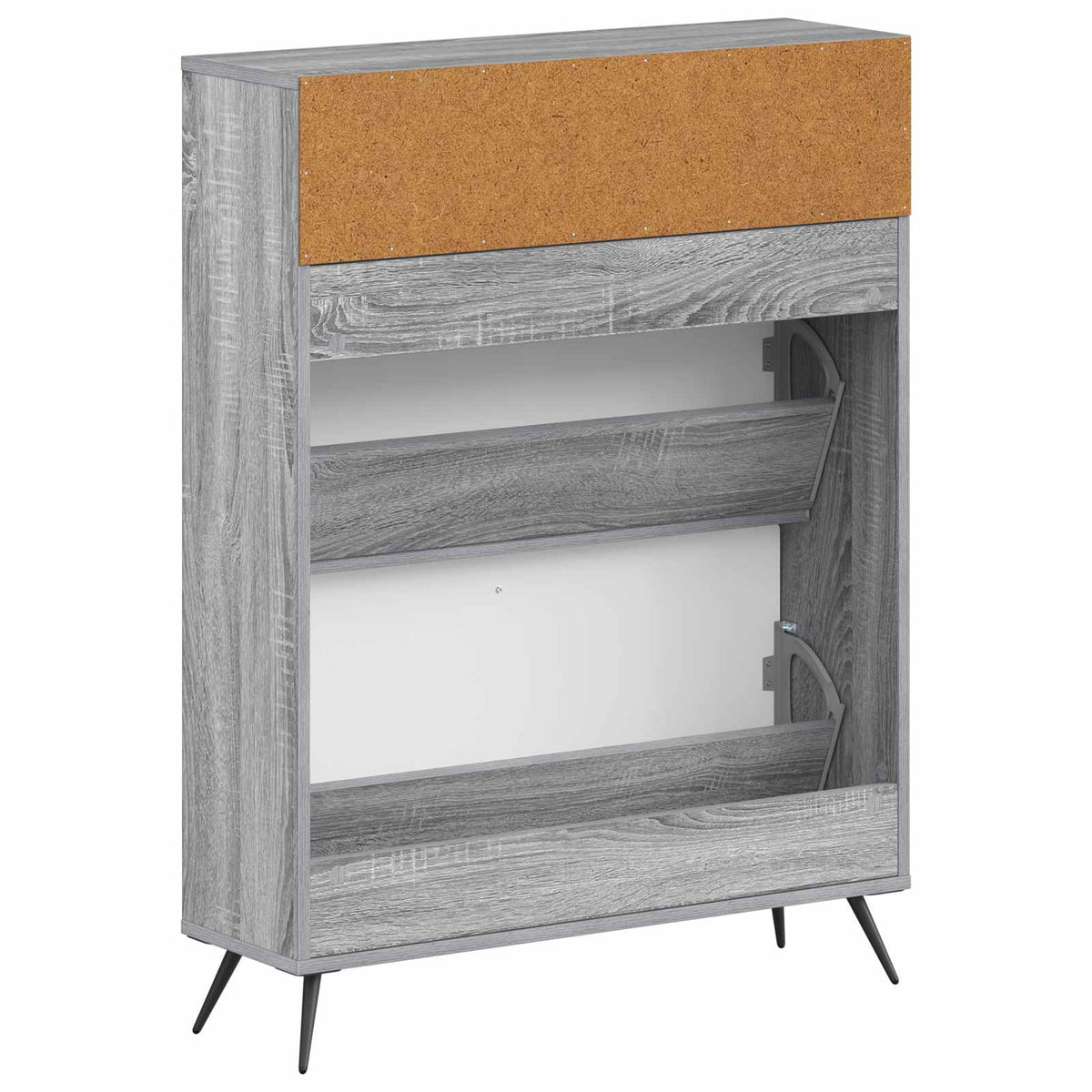 Sko skab BREDA 78 x 24 x 103 cm Konstrueret træ Grå Sonoma