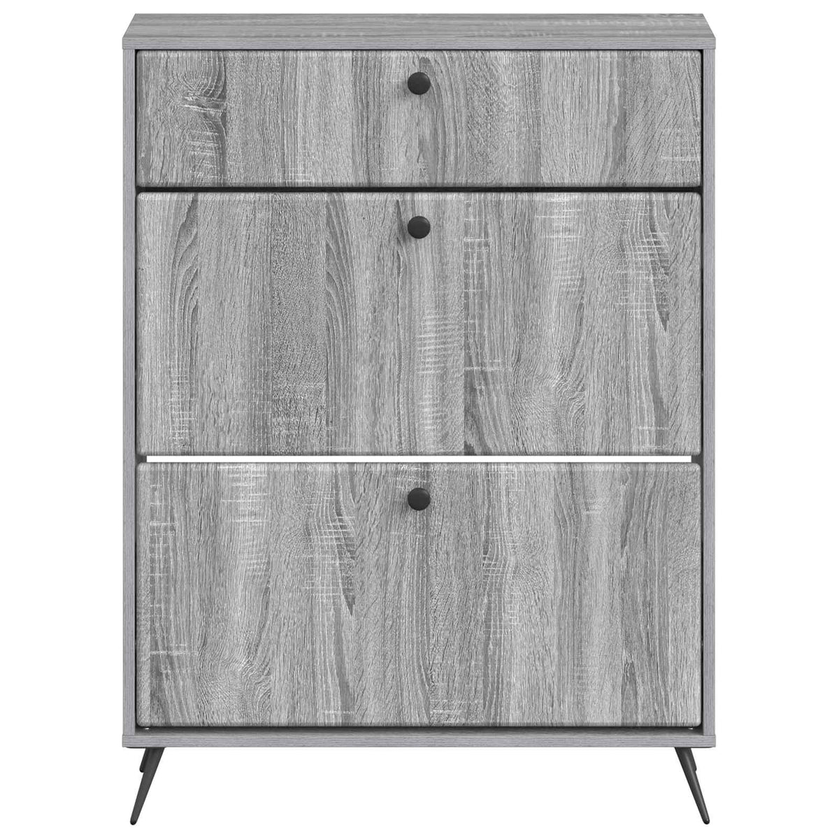 Sko skab BREDA 78 x 24 x 103 cm Konstrueret træ Grå Sonoma