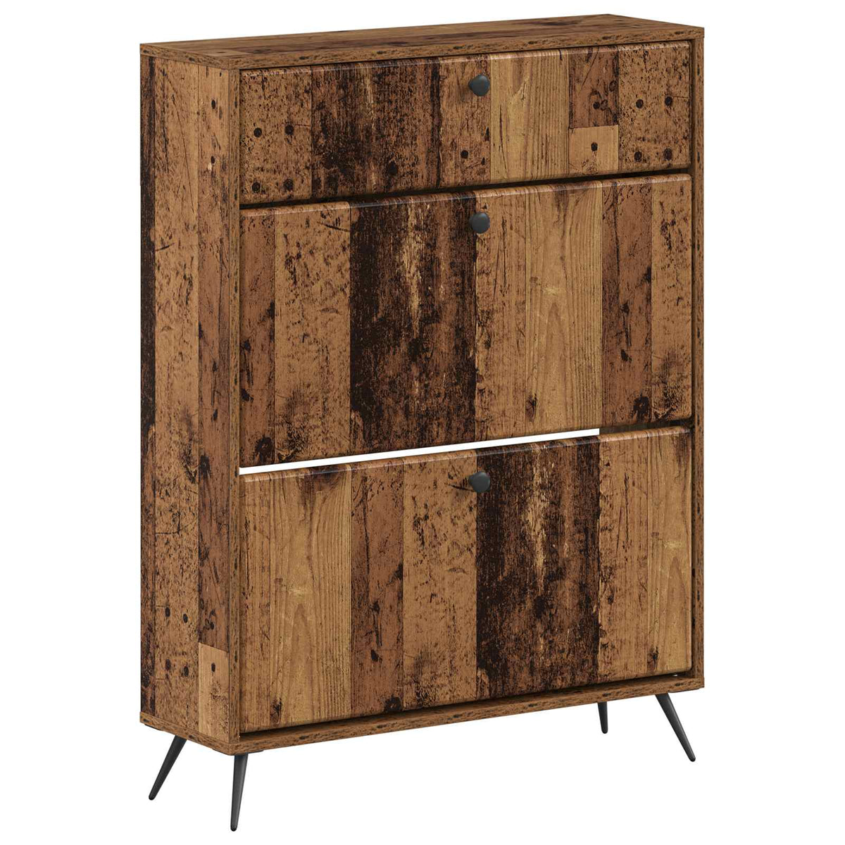 Sko skab BREDA 78 x 24 x 103 cm Konstrueret træ Gammelt træ