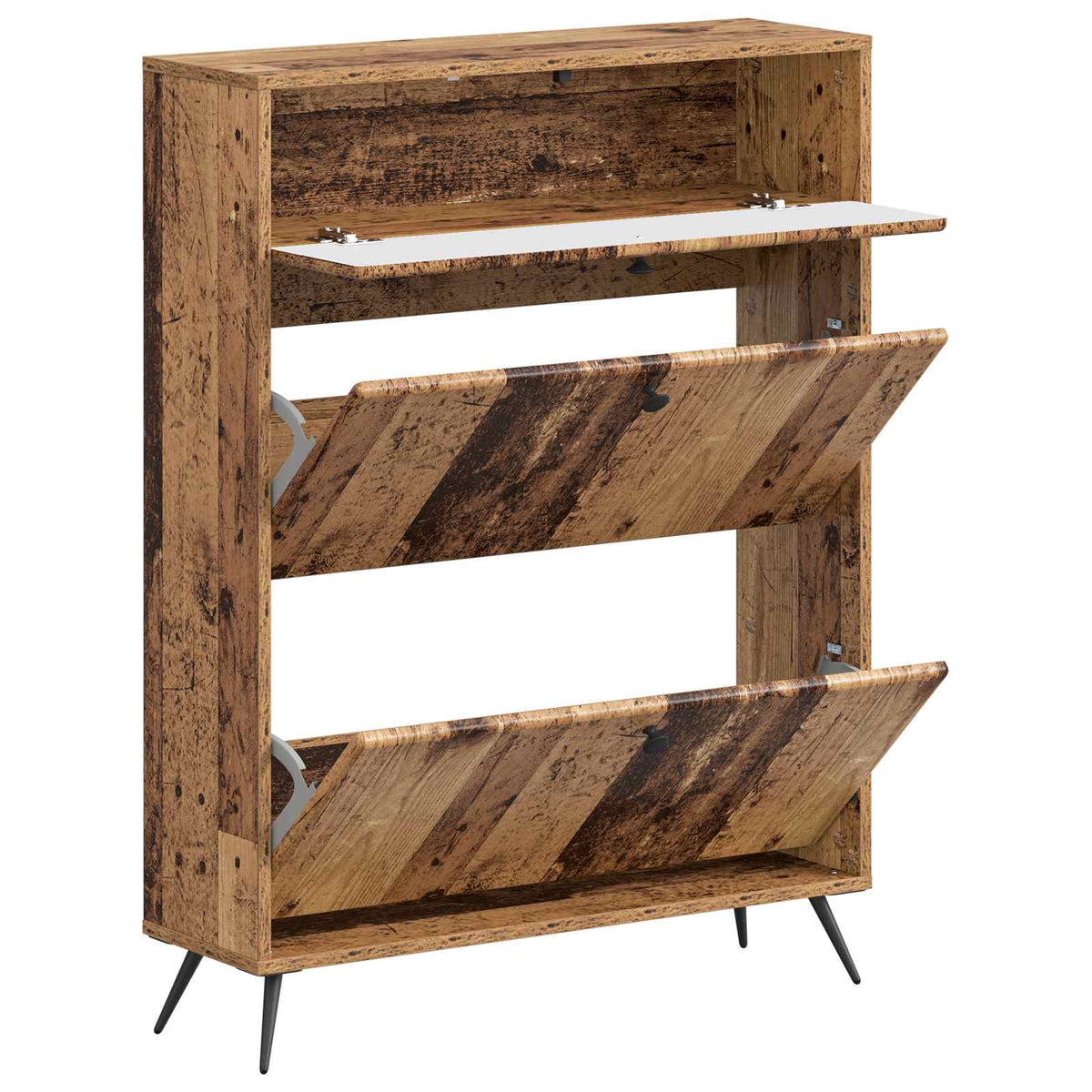 Sko skab BREDA 78 x 24 x 103 cm Konstrueret træ Gammelt træ