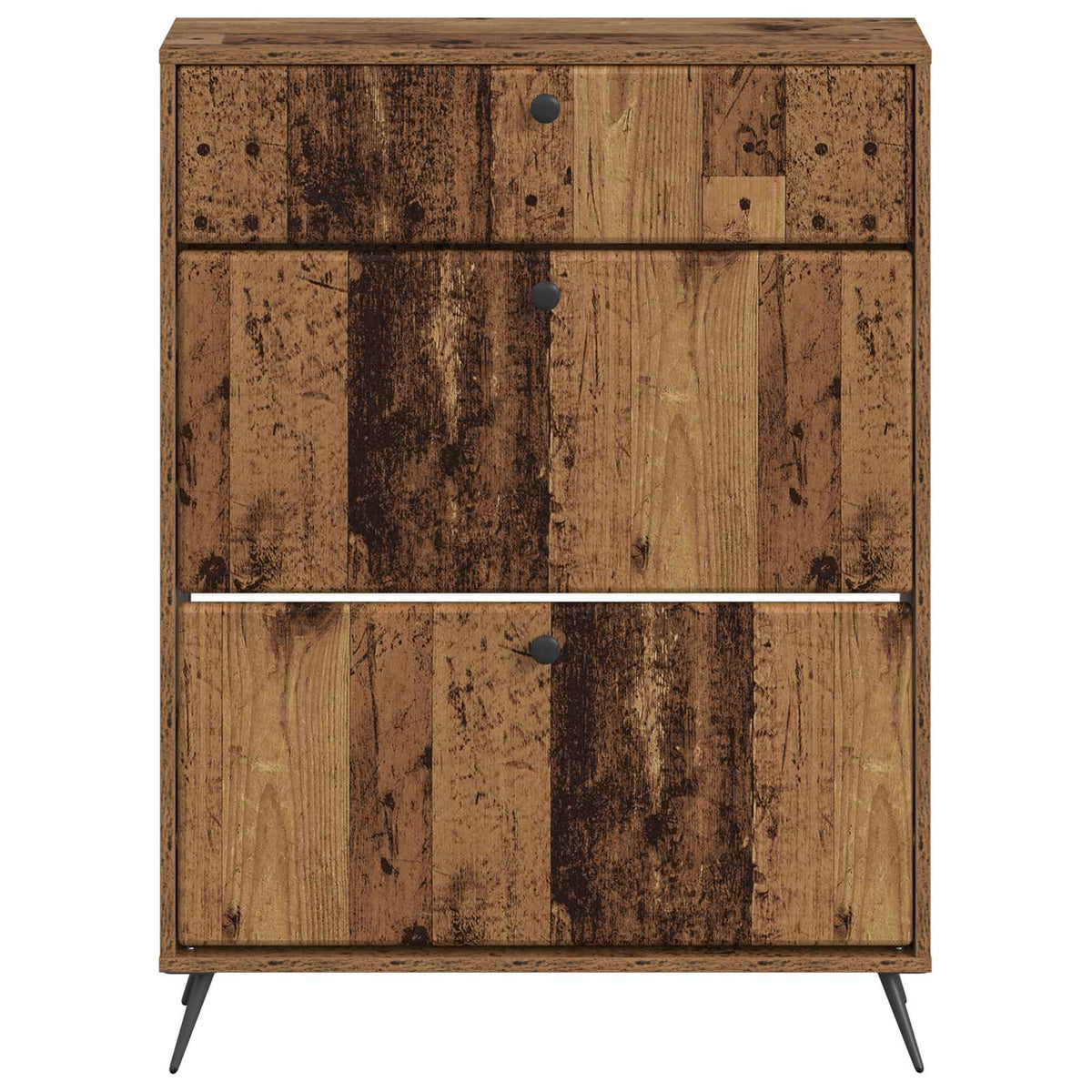 Sko skab BREDA 78 x 24 x 103 cm Konstrueret træ Gammelt træ