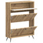 Sko skab BREDA 78 x 24 x 103 cm Konstrueret træ Artisan-eg