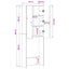 Toilet Skab BREDA Røget eg 66 x 25,5 x 190 cm Konstrueret træ