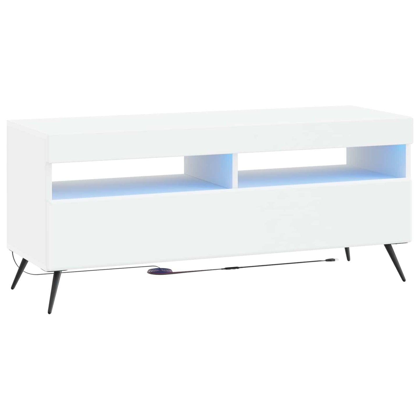 LED TV-skab Hvid Konstrueret træ